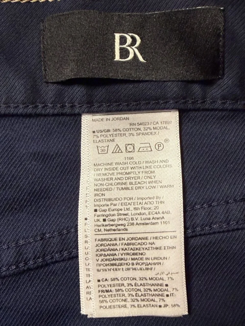 Banana Republic Slim Traveler Pant Mens 36x30 Navy Chinos Flat Front Preppy NWOT